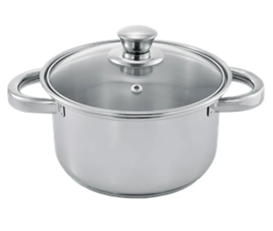CG 16cm 2Ltr Belly Casserole With Glass Lid Utensils cookware(CGSS16BCGL02)
