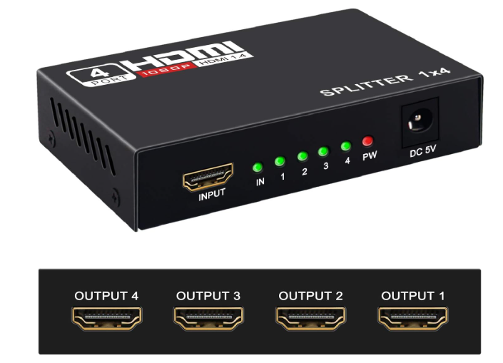 HDMI Splitter 1 in 4 Out -4K Hdmi Splitter