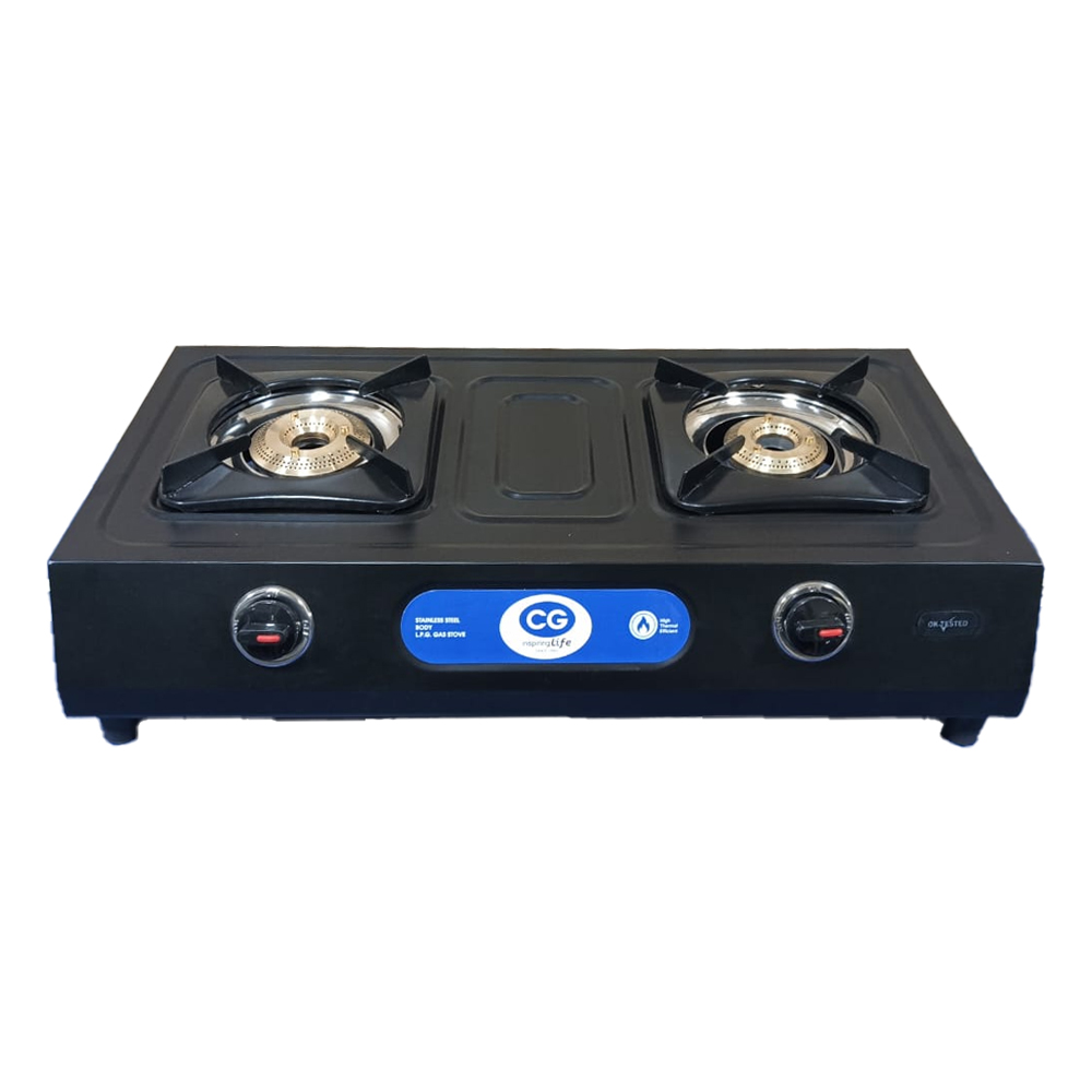 CG 2 Burner Stainless Steel Gas Stove(CGIGNITE 2BSV2BL)